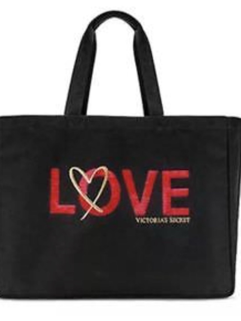 Victoria Secret XL Sequin Canvas Love Tote